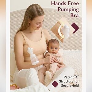 NWT Momcozy Hands Free Nursing And Pumping Bra